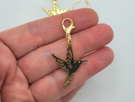 Hummingbirds Stitch Markers for Knitting 3pc | Crochet stitch marker, progress keeper, project bag charm, crochet accessory, knitting marker