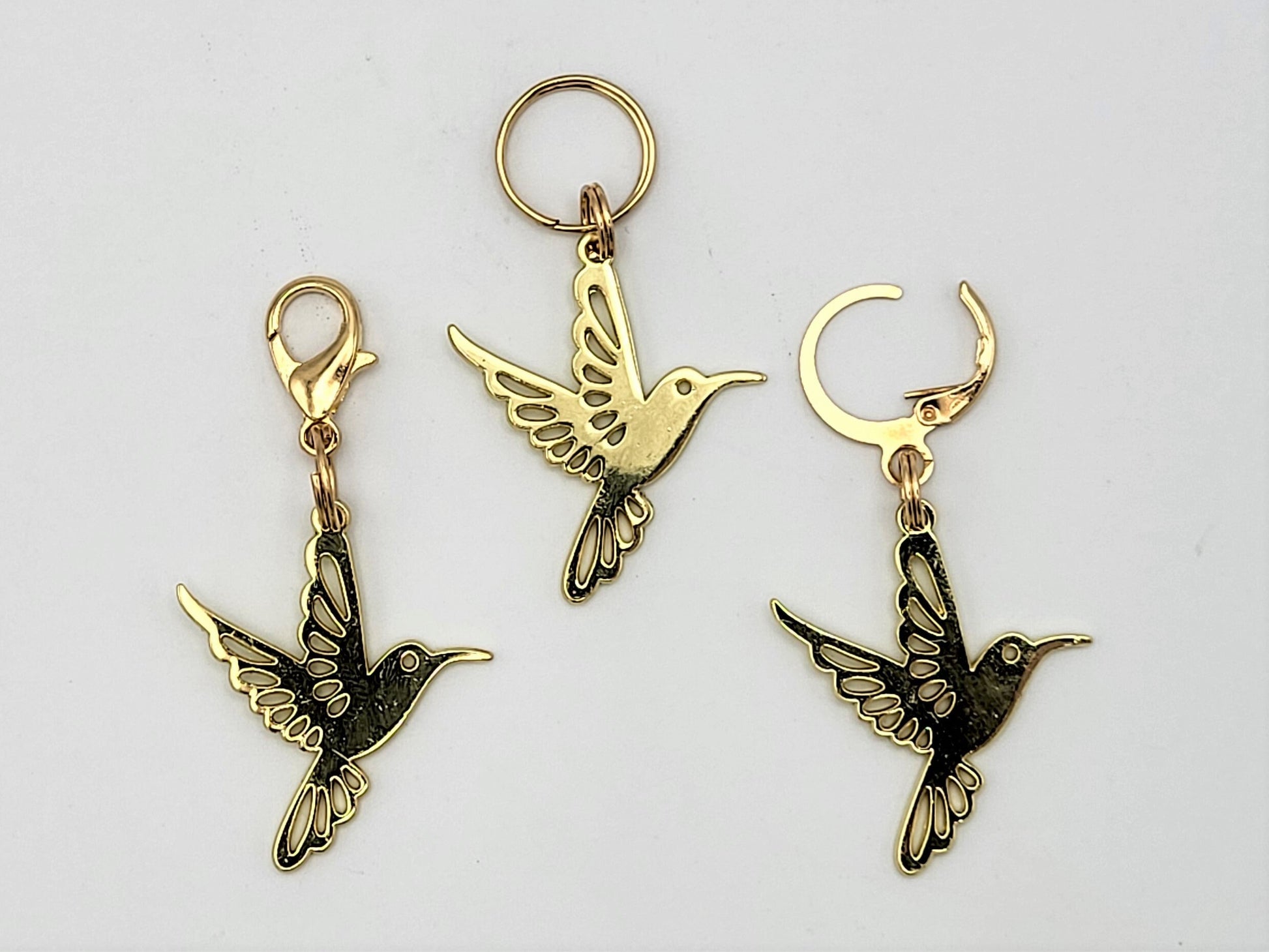 Hummingbirds Stitch Markers for Knitting 3pc | Crochet stitch marker, progress keeper, project bag charm, crochet accessory, knitting marker