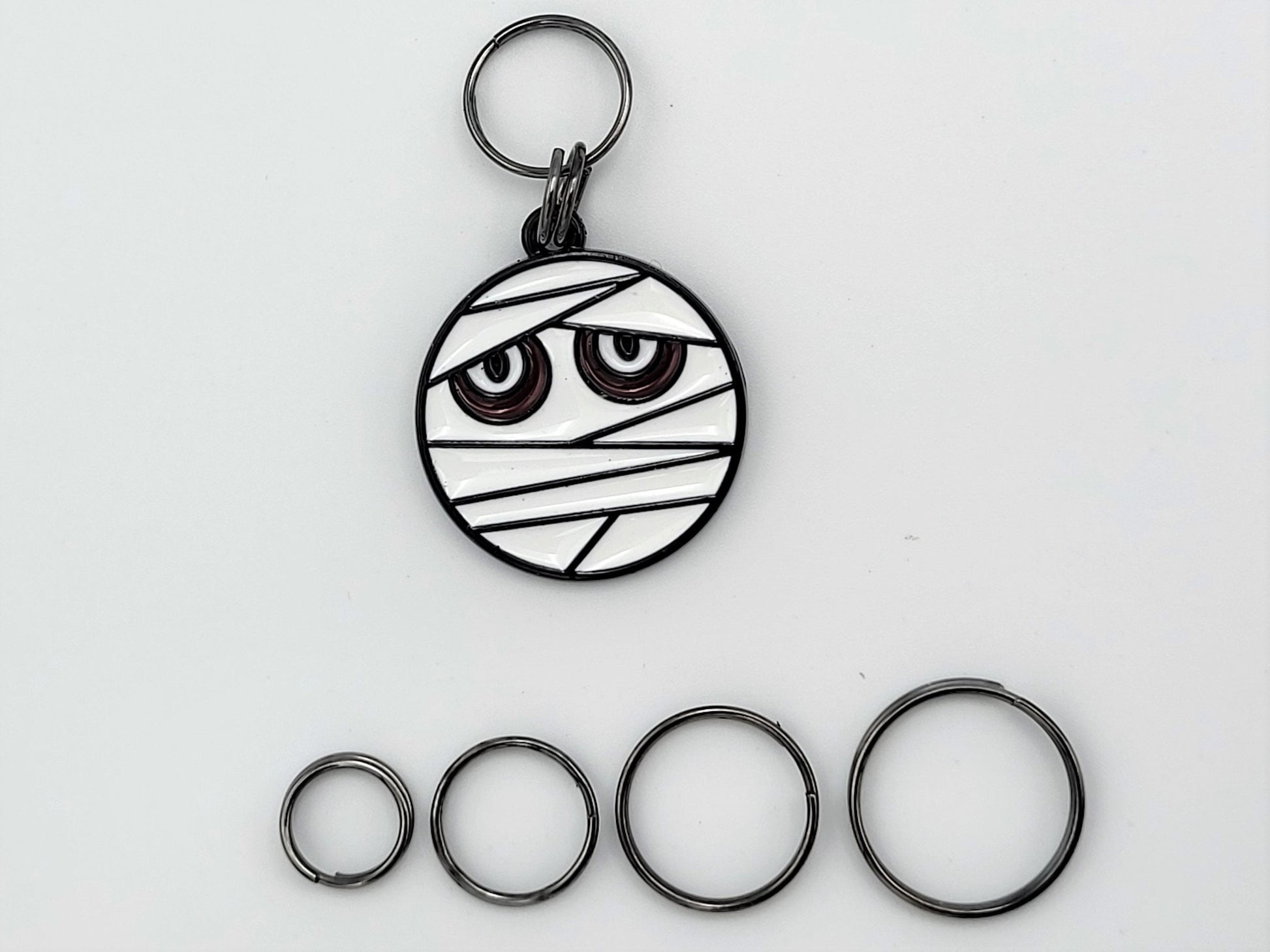 Halloween Mummy Stitch Markers for Knitting 2pc | Crochet stitch marker, progress keeper, project bag charm, crochet accessory
