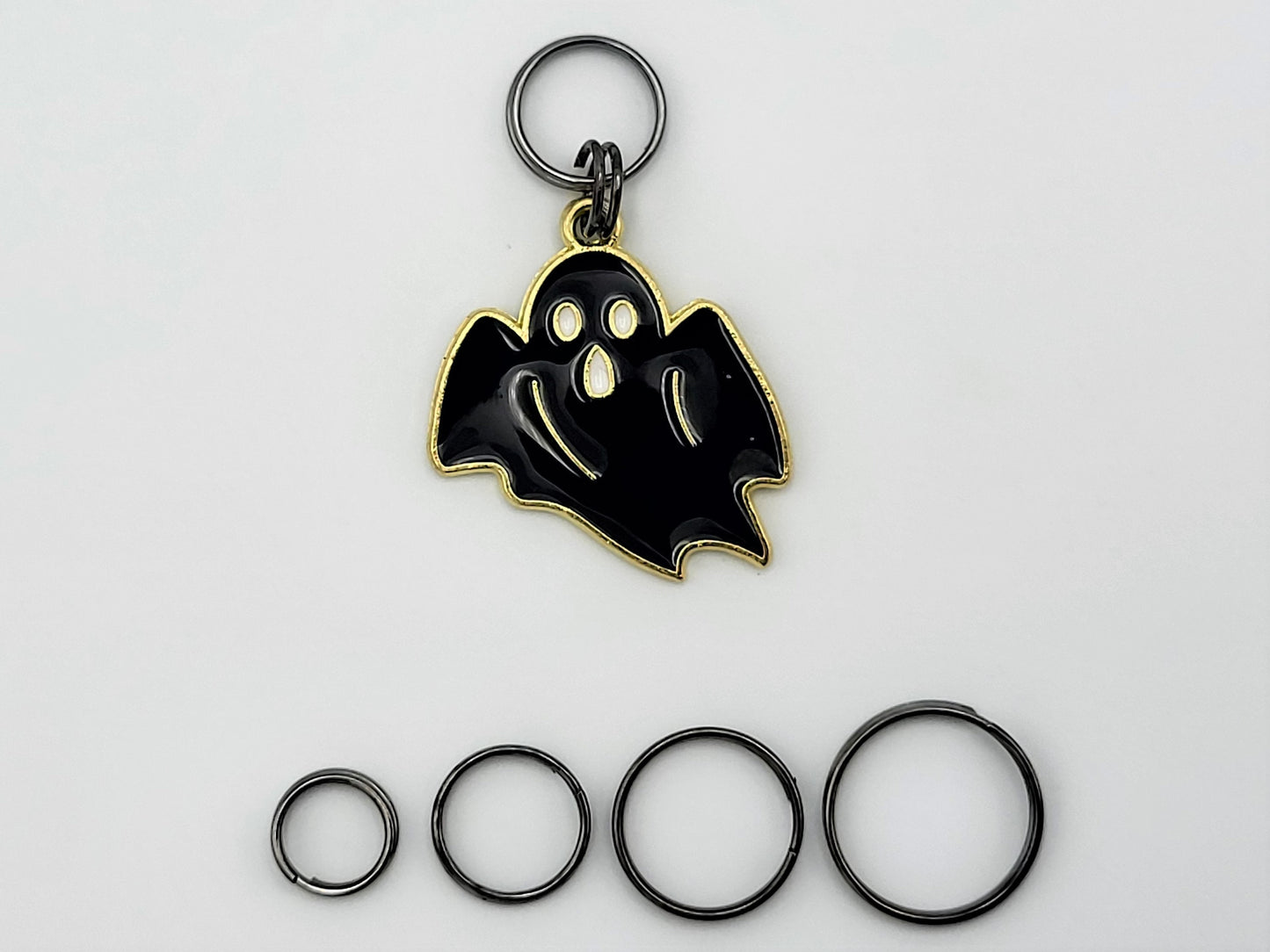 Halloween Ghost Stitch Markers for Knitting 2pc | Crochet stitch marker, progress keeper, project bag charm, crochet accessory