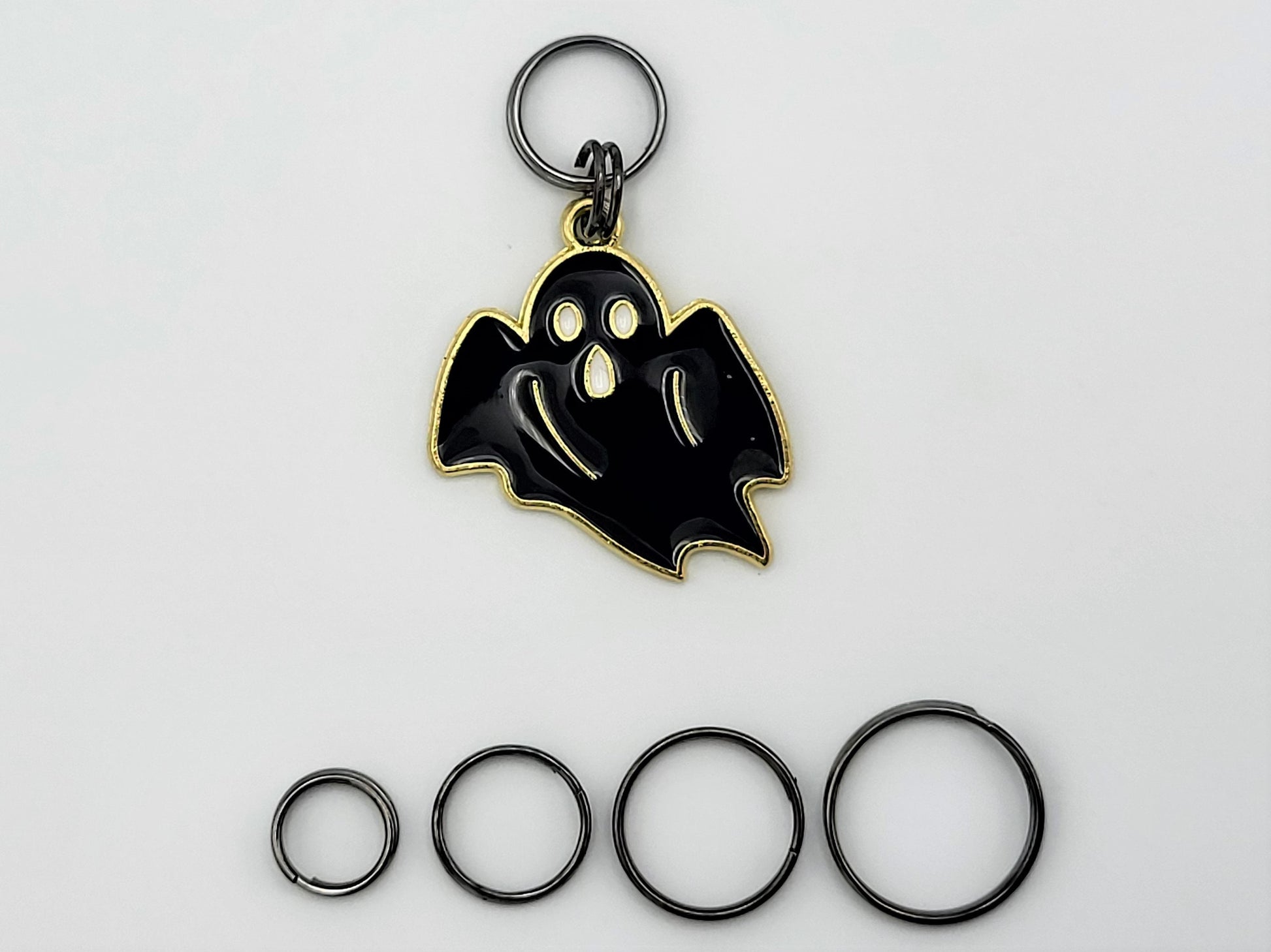 Halloween Ghost Stitch Markers for Knitting 2pc | Crochet stitch marker, progress keeper, project bag charm, crochet accessory