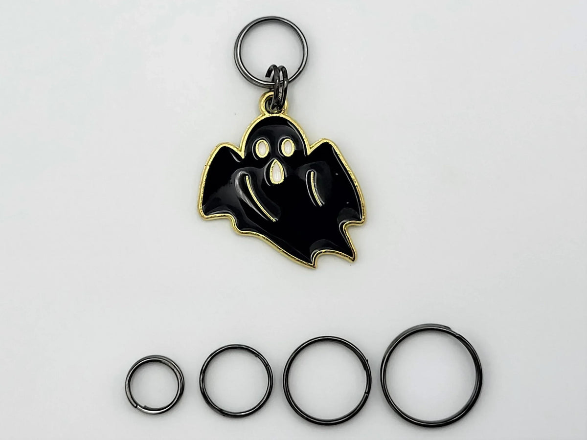 Halloween Ghost Stitch Markers for Knitting 2pc | Crochet stitch marker, progress keeper, project bag charm, crochet accessory