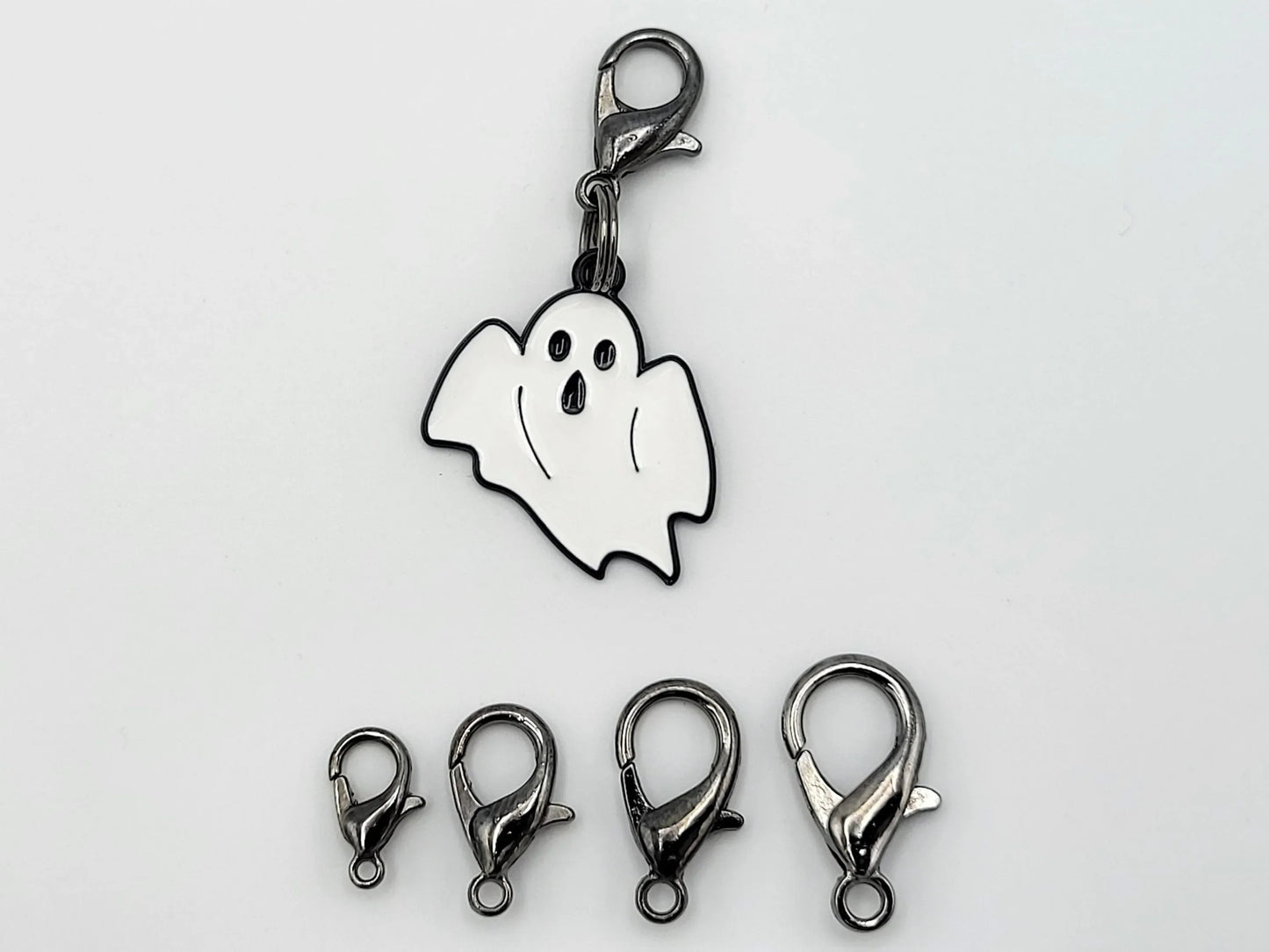 Halloween Ghost Stitch Markers for Knitting 2pc | Crochet stitch marker, progress keeper, project bag charm, crochet accessory