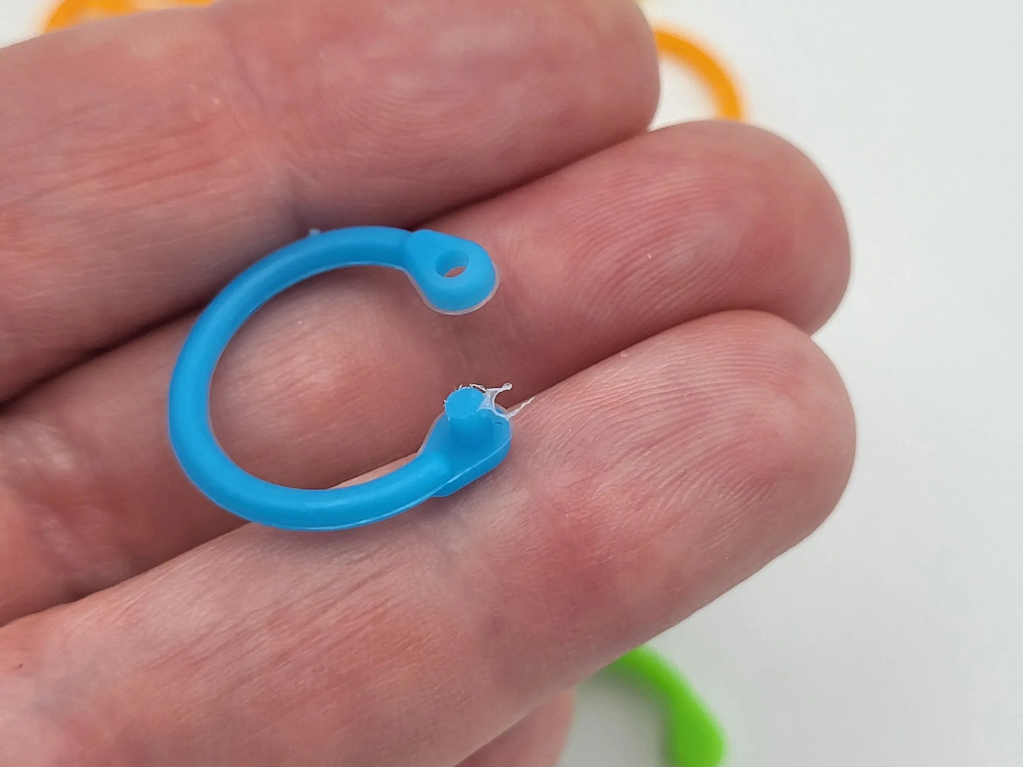 Stitch Markers for crochet and knitting, 20pc Soft Plastic Open Ring, mixed colors | snag free stitch marker, knitting accessories