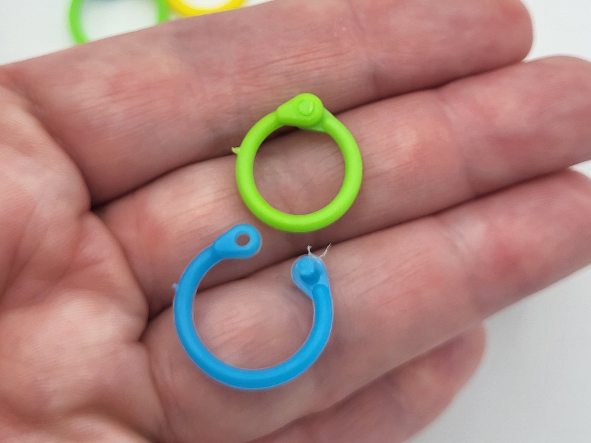 Stitch Markers for crochet and knitting, 20pc Soft Plastic Open Ring, mixed colors | snag free stitch marker, knitting accessories