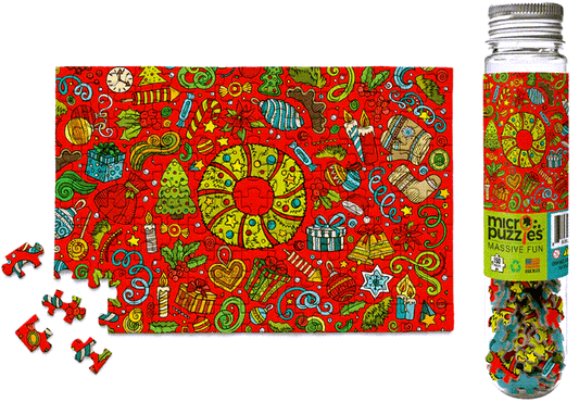 Micro Puzzles - Holidays - Deck the Halls, small 4x6" jigsaw puzzle, 150 pieces