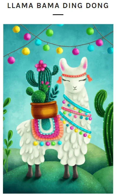 Micro Puzzles - Llama Bama Ding Dong, small 4x6" jigsaw puzzle, 150 pieces