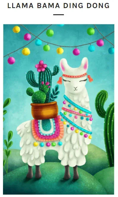 Micro Puzzles - Llama Bama Ding Dong, small 4x6" jigsaw puzzle, 150 pieces