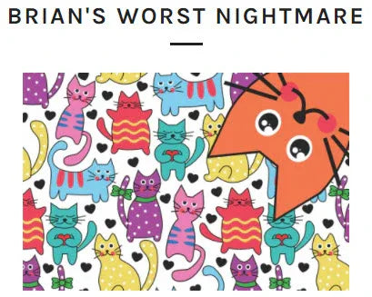 Micro Puzzles - Brian's Worst Nightmare cats, small 4x6" jigsaw puzzle, 150 pieces