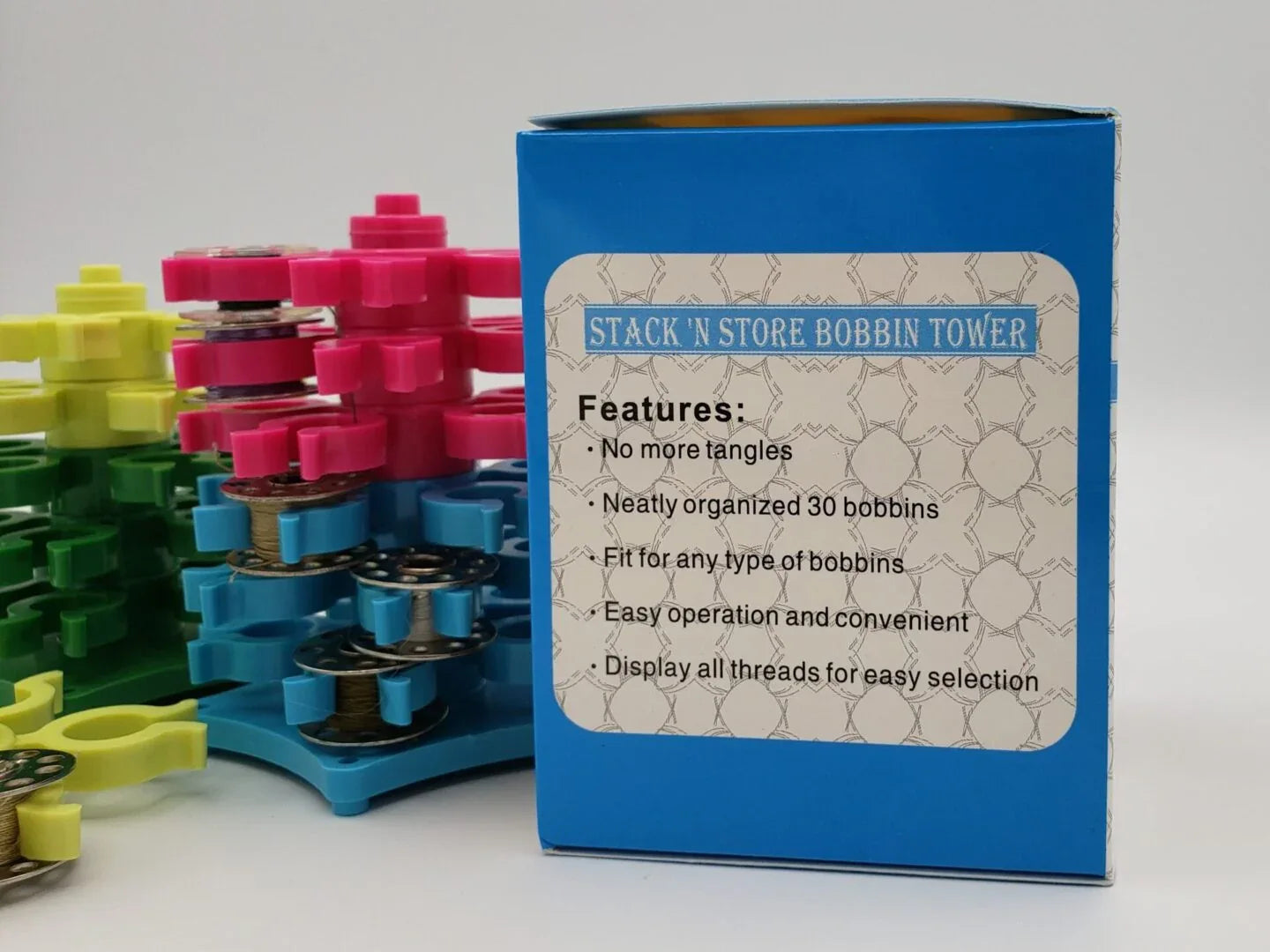 Stack'N Store Bobbin Tower — Storage for 30 Sewing Bobbins