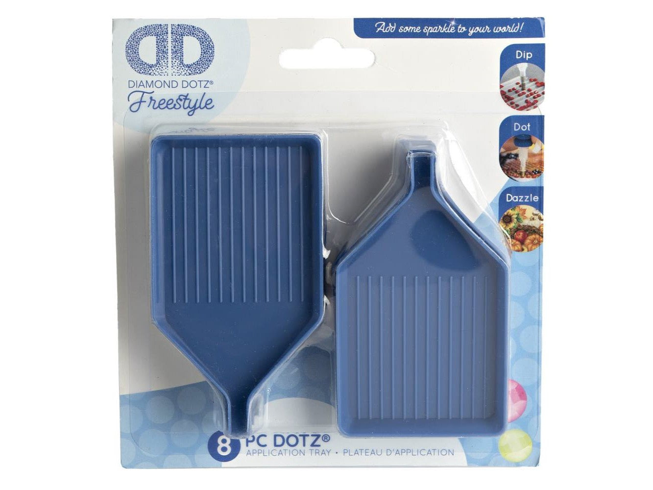 Diamond Dotz Blue Trays with Pouring Lip 8 count