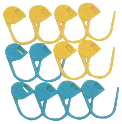 Clover Jumbo Locking Stitch Markers for Knitting and Crochet, Plastic Safety Pins, 12 count