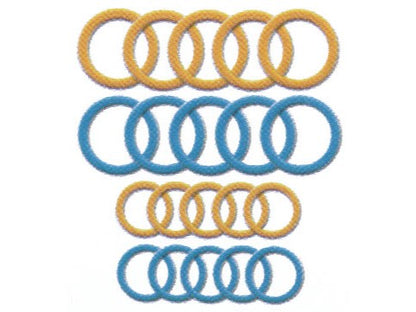 Clover Soft Jumbo Stitch Ring Markers, 2 sizes, 20pc