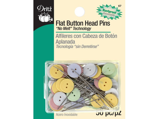 Dritz Flat Button Head Pins 50pcs