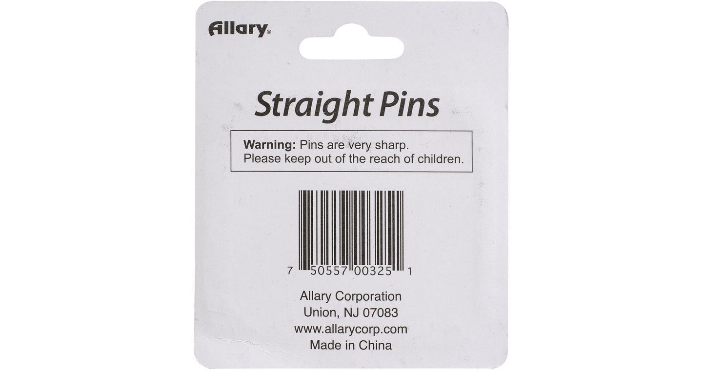 Allary Ball head Straight Pins 75pc Size 17 1-1/8" 2.85cm