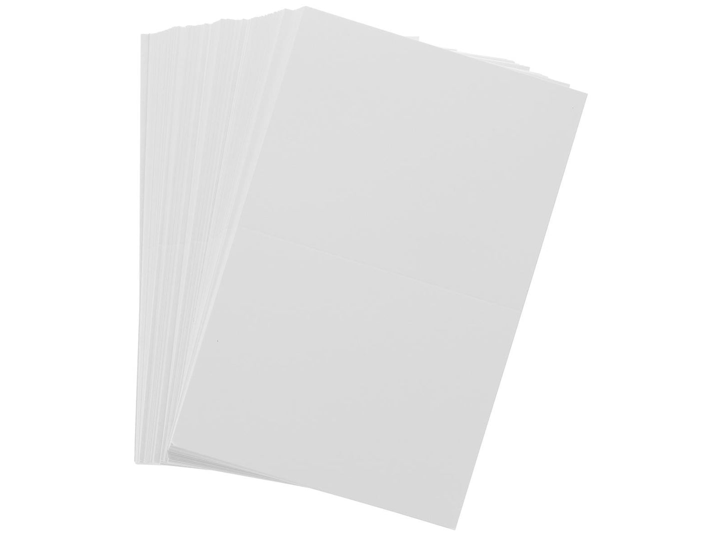Blank Card Pack, All White, Pre-cut and scored - 4.25x5.5 folded - 250pc