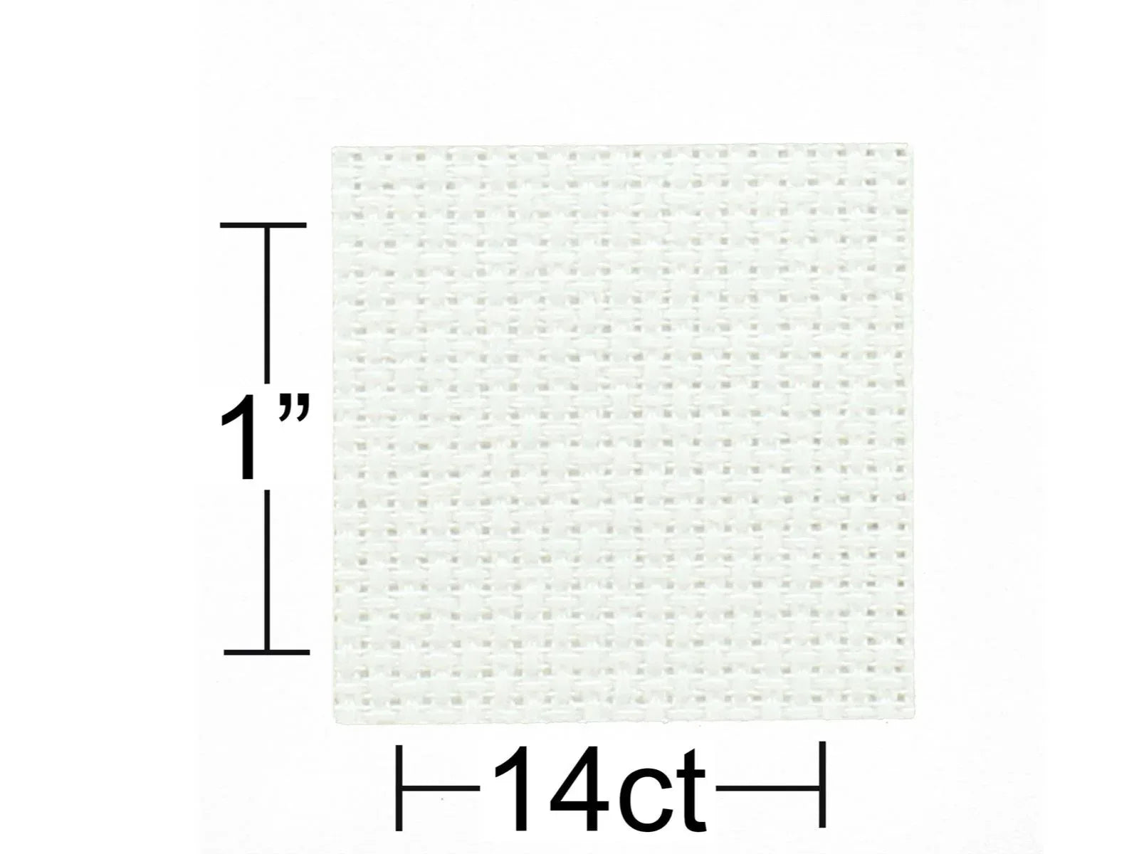 Grid with measurement of 1 inch and '14ct' label on a white background
