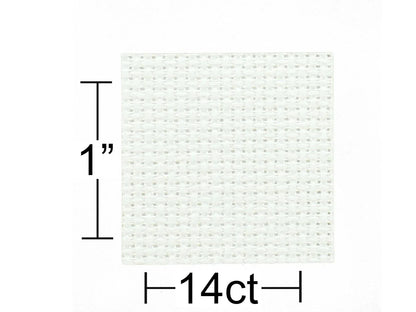 Grid with measurement of 1 inch and '14ct' label on a white background