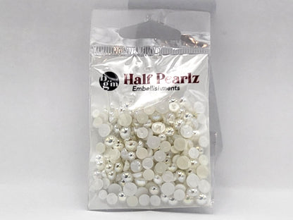 Buttons Galore AB Half Pearlz, round, iridescent, smooth finish for craft embellishments