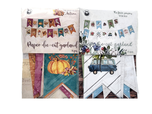 Autumn and Winter Double-Sided Cardstock Die Cuts Banner