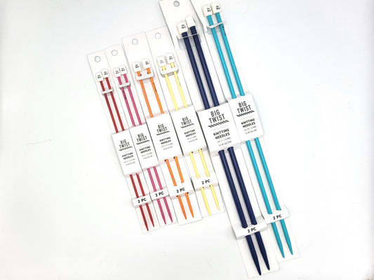Big Twist Single Point Knitting Needles 10" and 16" multiple sizes