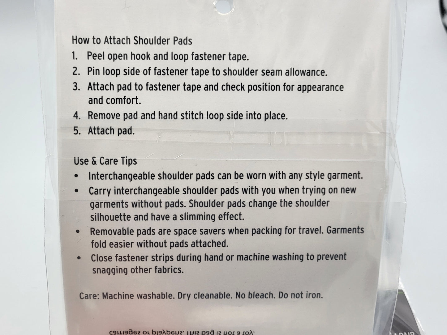 Covered Shoulder Pads by Fabany - Set-in and All-Purpose pads, set of 6