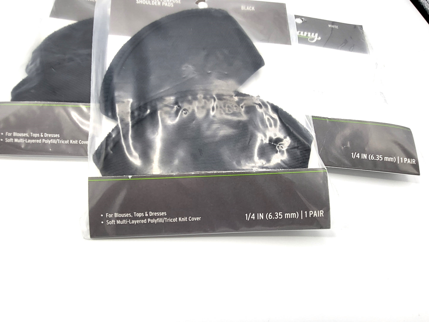 Covered Shoulder Pads by Fabany - Set-in and All-Purpose pads, set of 6