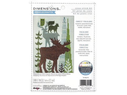 Dimensions Counted Cross Stitch Kit 5"x7", 14ct, Forest Folklore - #70-65215