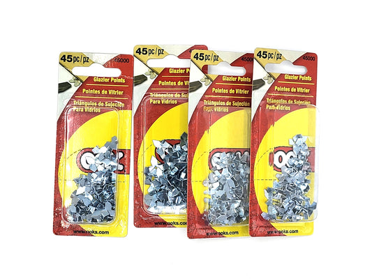 OOK Glazier Push Points, 45pcs, Lot of 4 packages
