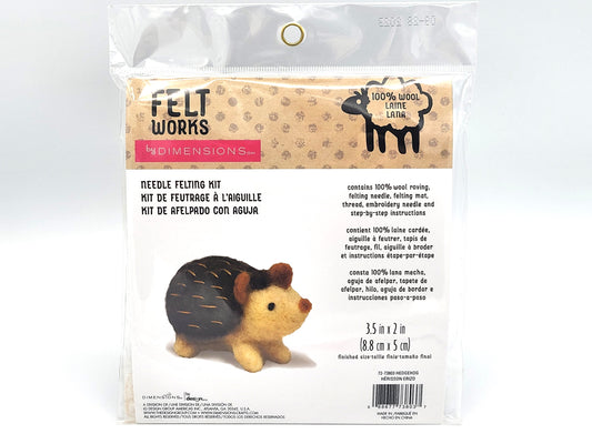 Hedgehog Needle Felting Kits, Feltworks by Dimensions