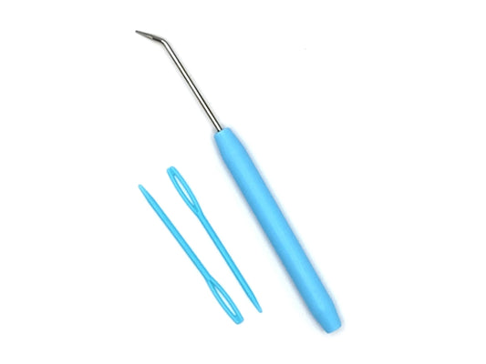 Knitting Loom Set, 3pc - Knitting Hook Tool and 2 plastic Needles