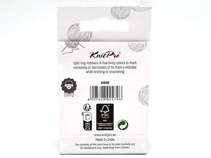 Knit Pro Split Ring Stitch Markers 30pc, open coil rings