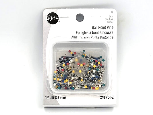 Dritz Color Ball Point Pins 240ct 1-1/16" 26mm