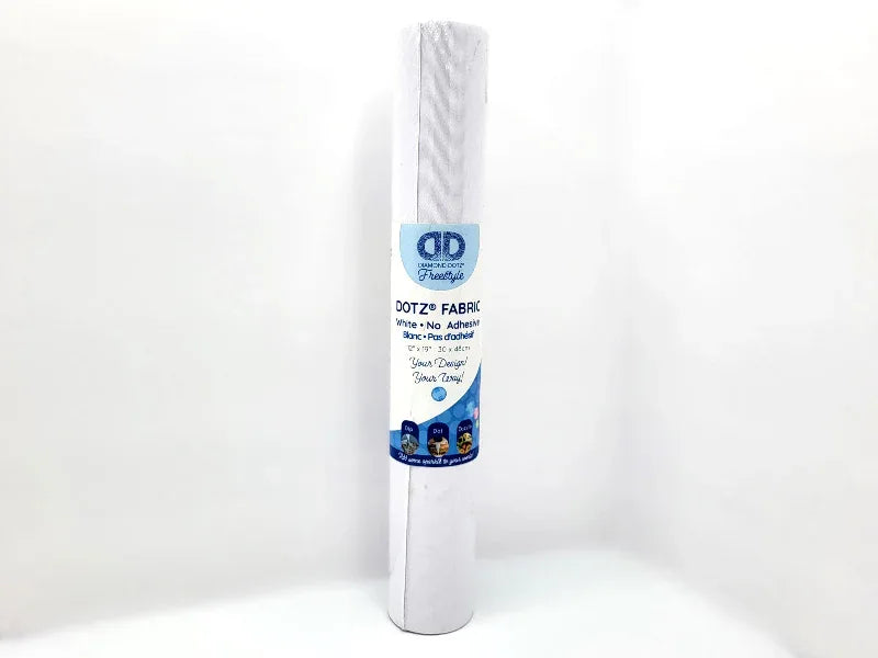Roll of Dotz Fabric on a white background