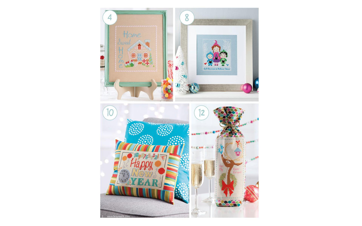 Retro Christmas Cross Stitch - Leisure Arts - Softcover Book