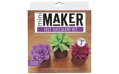 Felt Multi-color Succulent craft kit, Mini Maker, Leisure Arts
