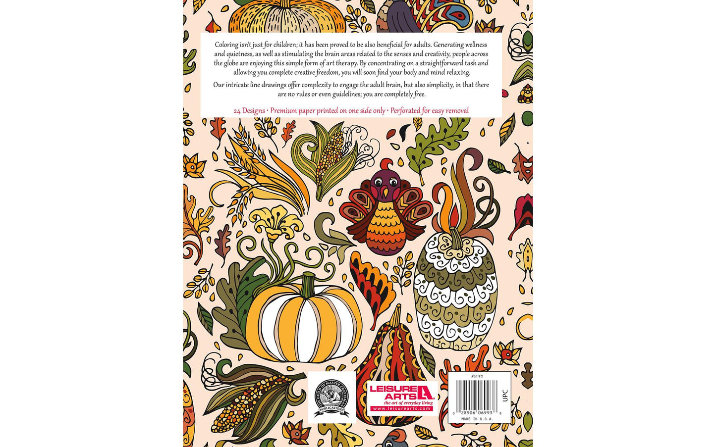 Adult Coloring Book, Bountiful Wonders Color Art For Everyone | Leisure Arts