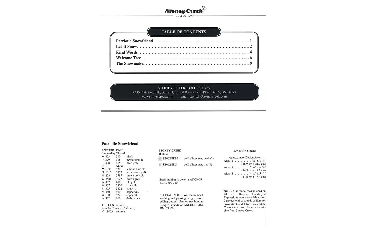 Fun Flakes Counted Cross Stitch Book, Stoney Creek - Softcover Book