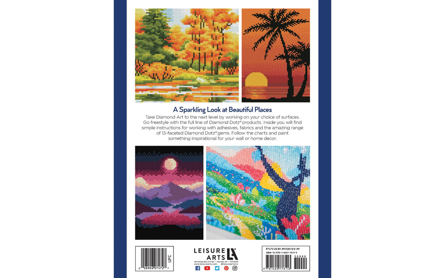 Landscapes Painting Book, Freestyle Diamond Art By Leisure Arts