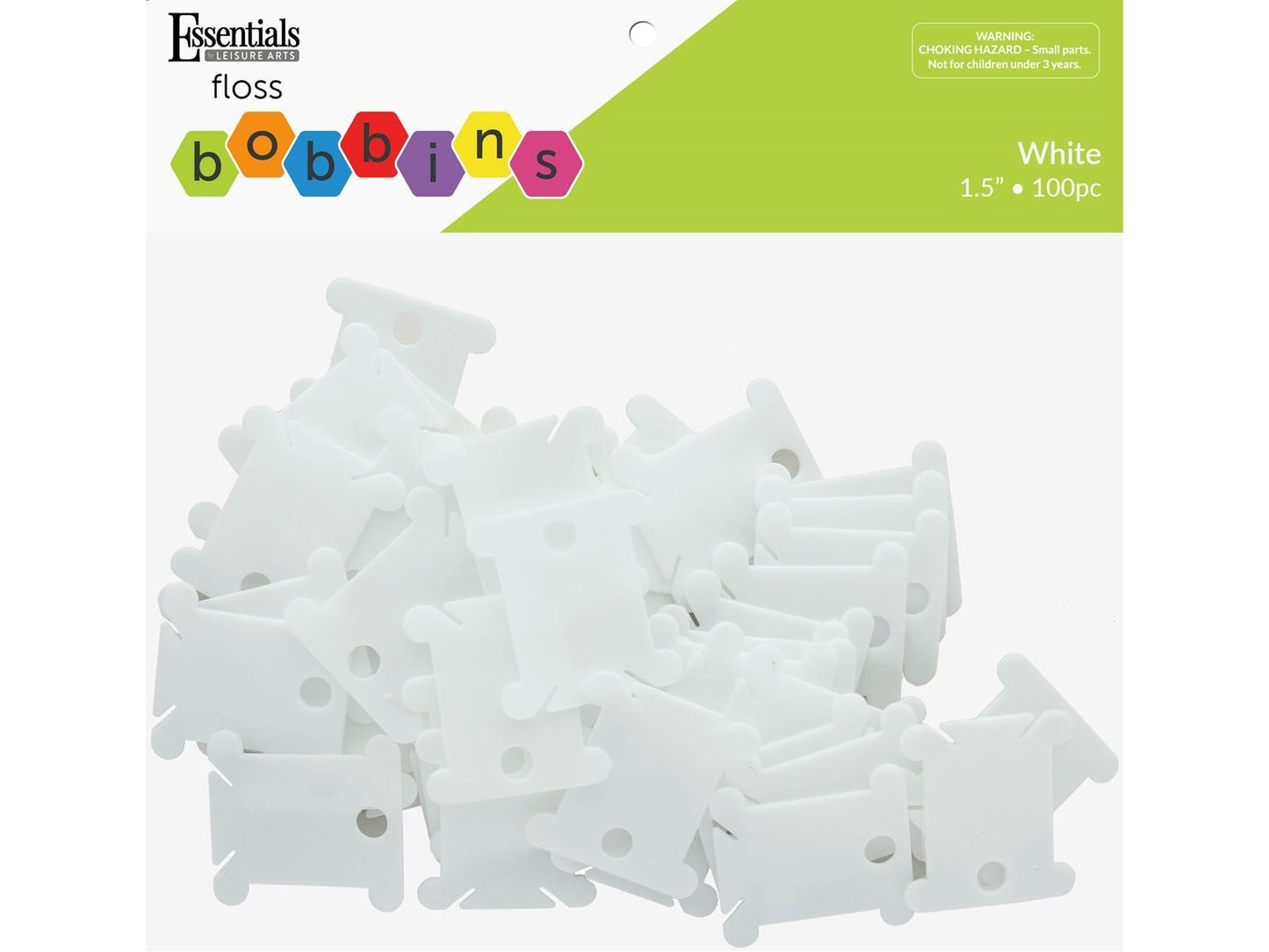 Essentials By Leisure Arts Floss Bobbins Plastic Package 100pc