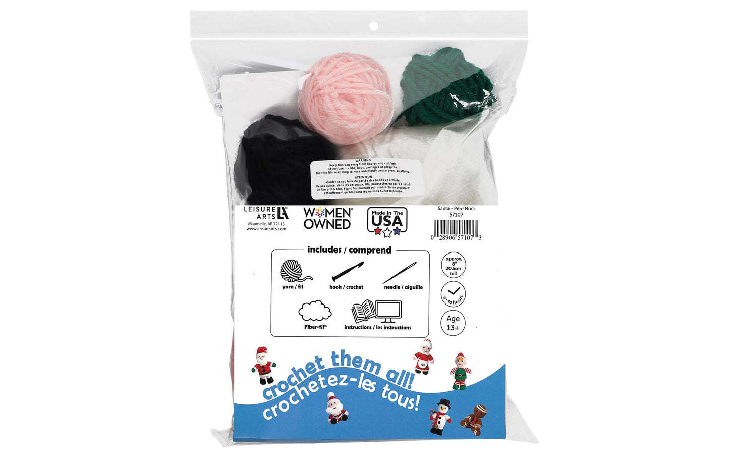 Santa Crochet Kit for beginners, Amigurumi
