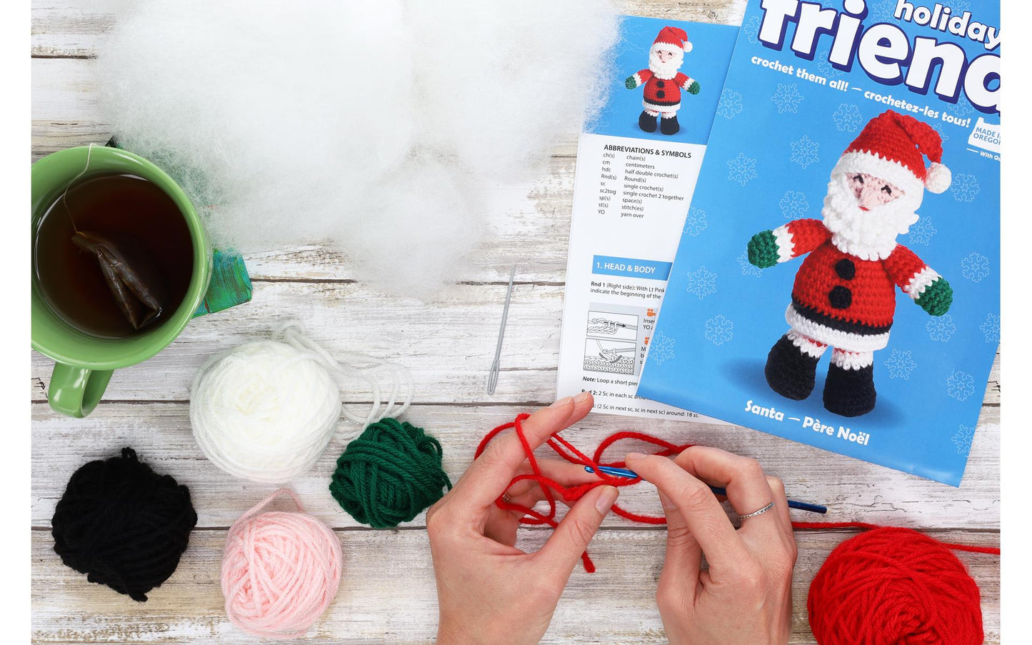 Santa Crochet Kit for beginners, Amigurumi