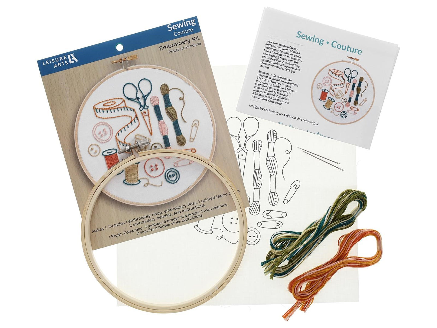 Leisure Arts Stamped Embroidery Kit 6" - Sewing Supplies