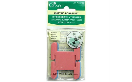 Clover Bobbin set for Knitting Crochet, 6pc