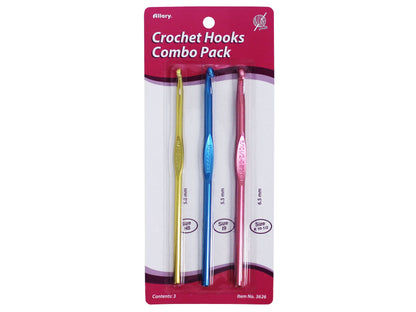 Allary Crochet Hooks Combo Pack 3 pcs