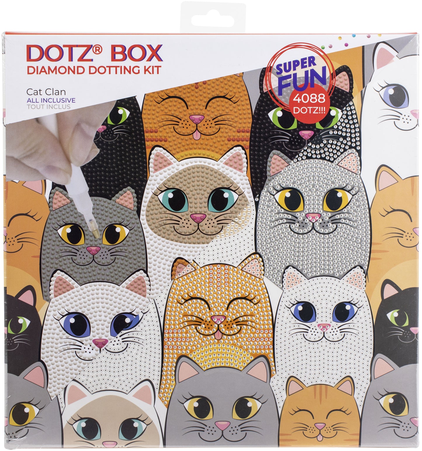 Diamond Dotz Diamond Art Box Kit 11"X11" - Cat Clan