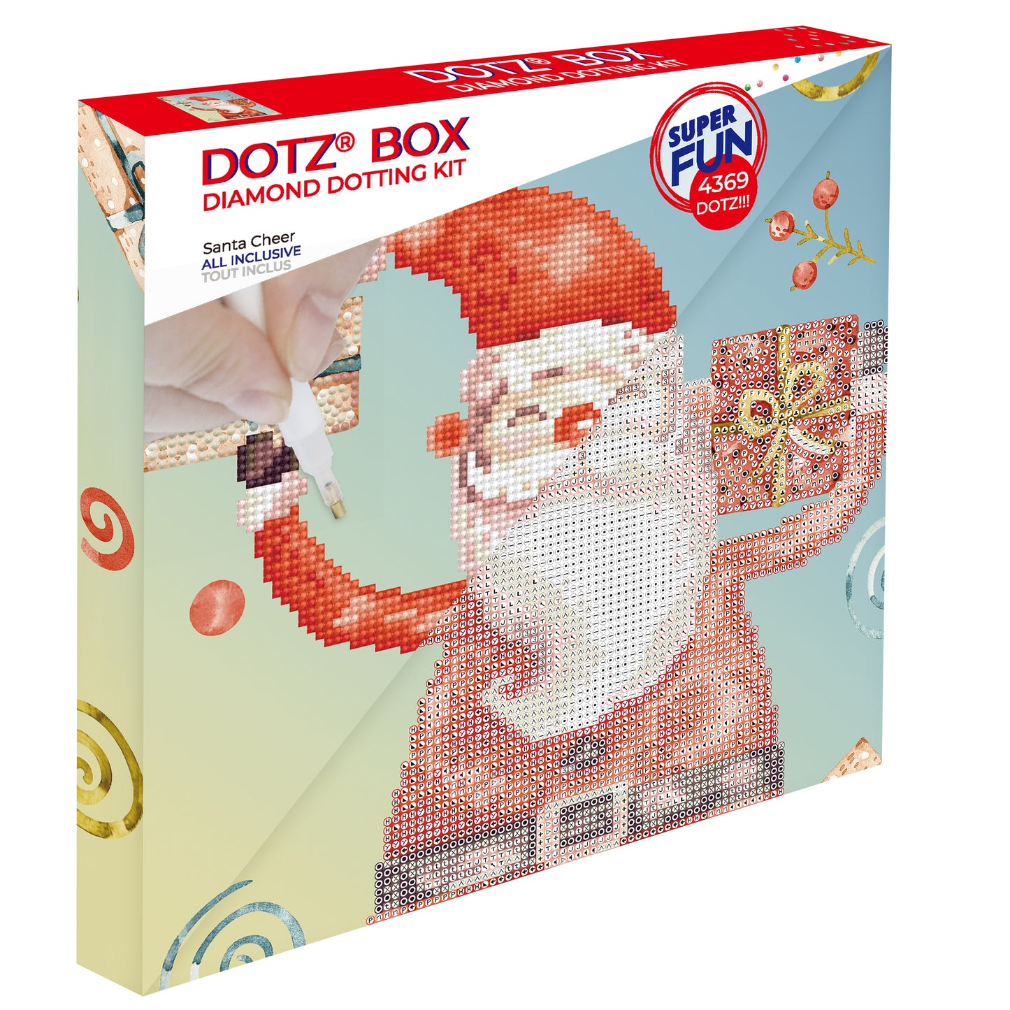 Diamond Dotz Diamond Art Box Kit 11"X11" - Santa Cheer