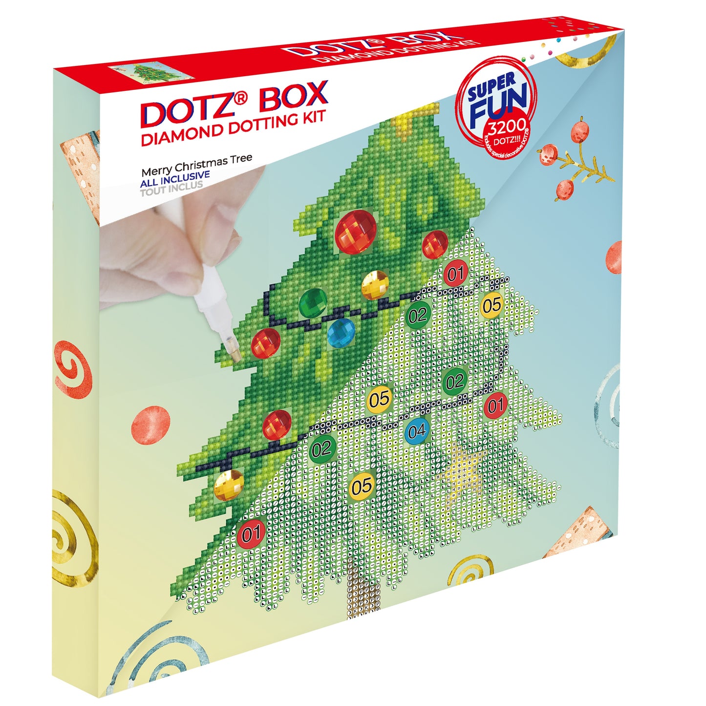 Diamond Dotz Diamond Art Box Kit 11"X11" - Merry Christmas Tree