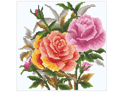 Diamond Dotz - Simply Dotz Diamond Art Kit - 12.6"X12.6" - Timeless Roses