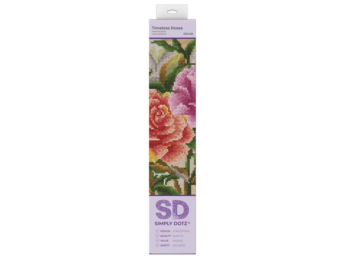 Diamond Dotz - Simply Dotz Diamond Art Kit - 12.6"X12.6" - Timeless Roses